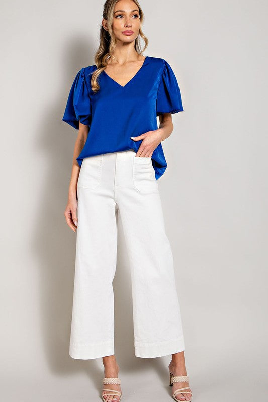 PUFF SLEEVE BLOUSE TOP