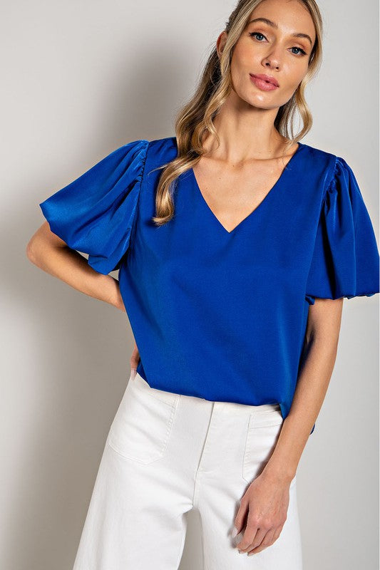 PUFF SLEEVE BLOUSE TOP