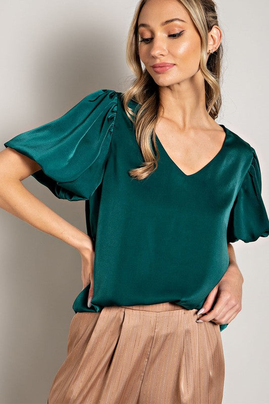 PUFF SLEEVE BLOUSE TOP