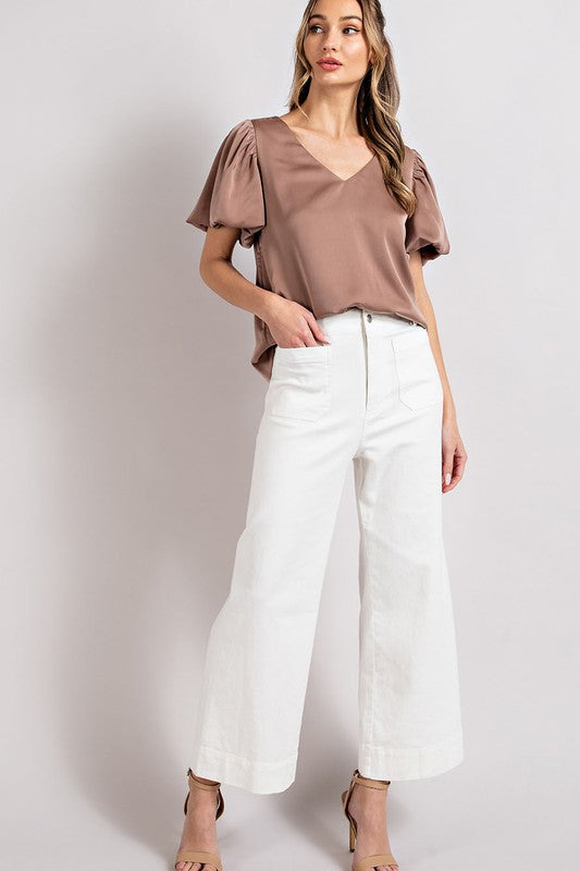 PUFF SLEEVE BLOUSE TOP