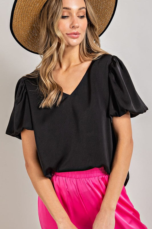 PUFF SLEEVE BLOUSE TOP