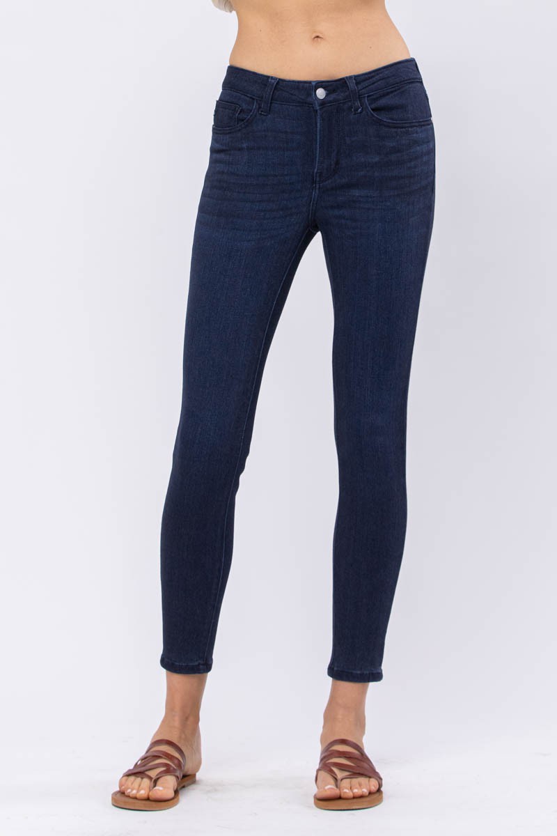 Judy Blue Dark Blue Skinny Mid Rise Jean-PLUS