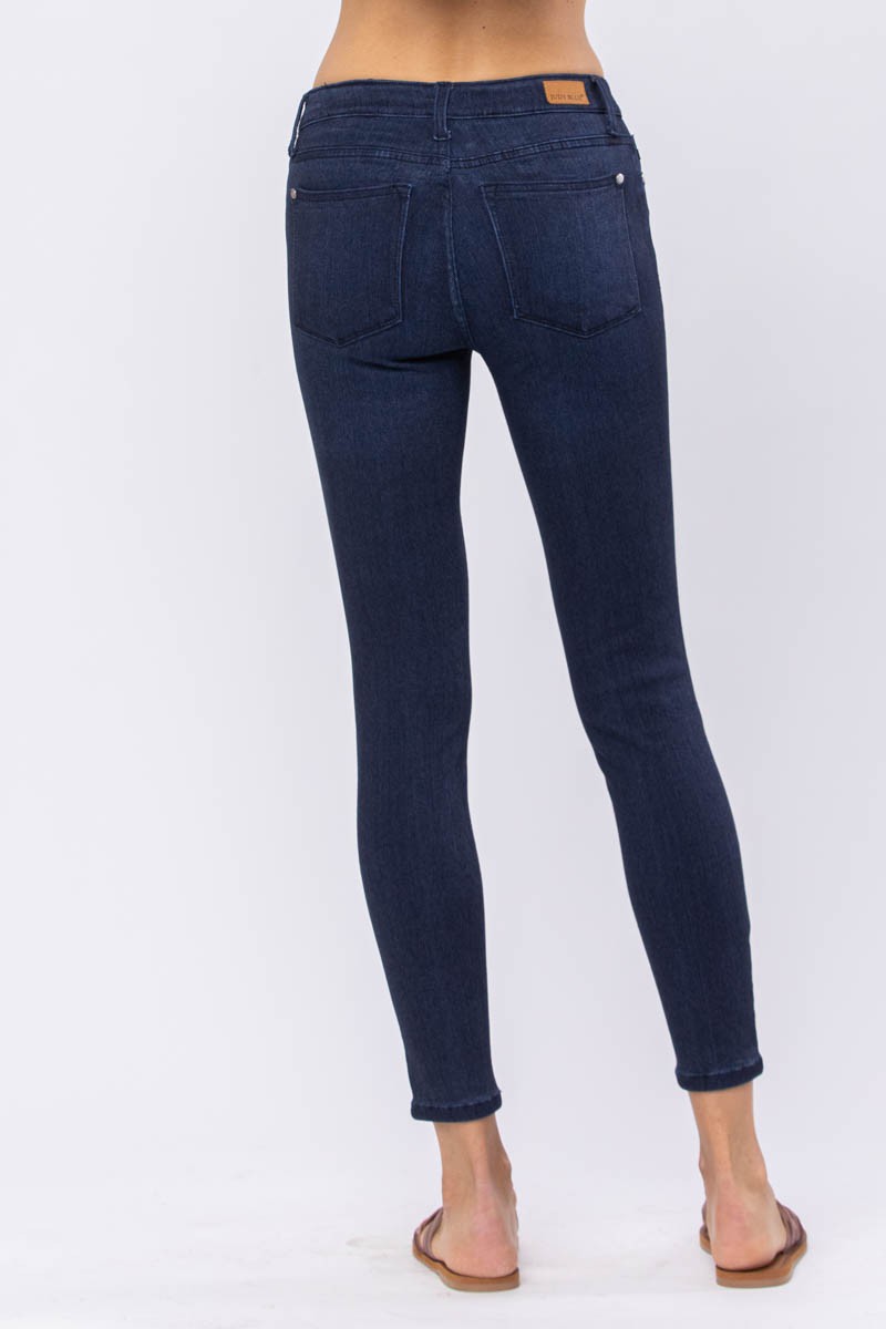 Judy Blue Dark Blue Skinny Mid Rise Jean-PLUS