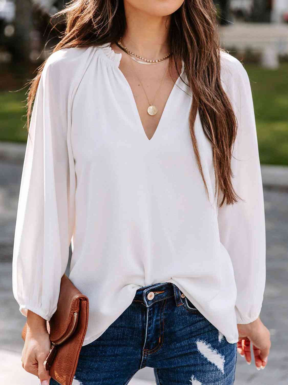 Chic V-Neck Blouse