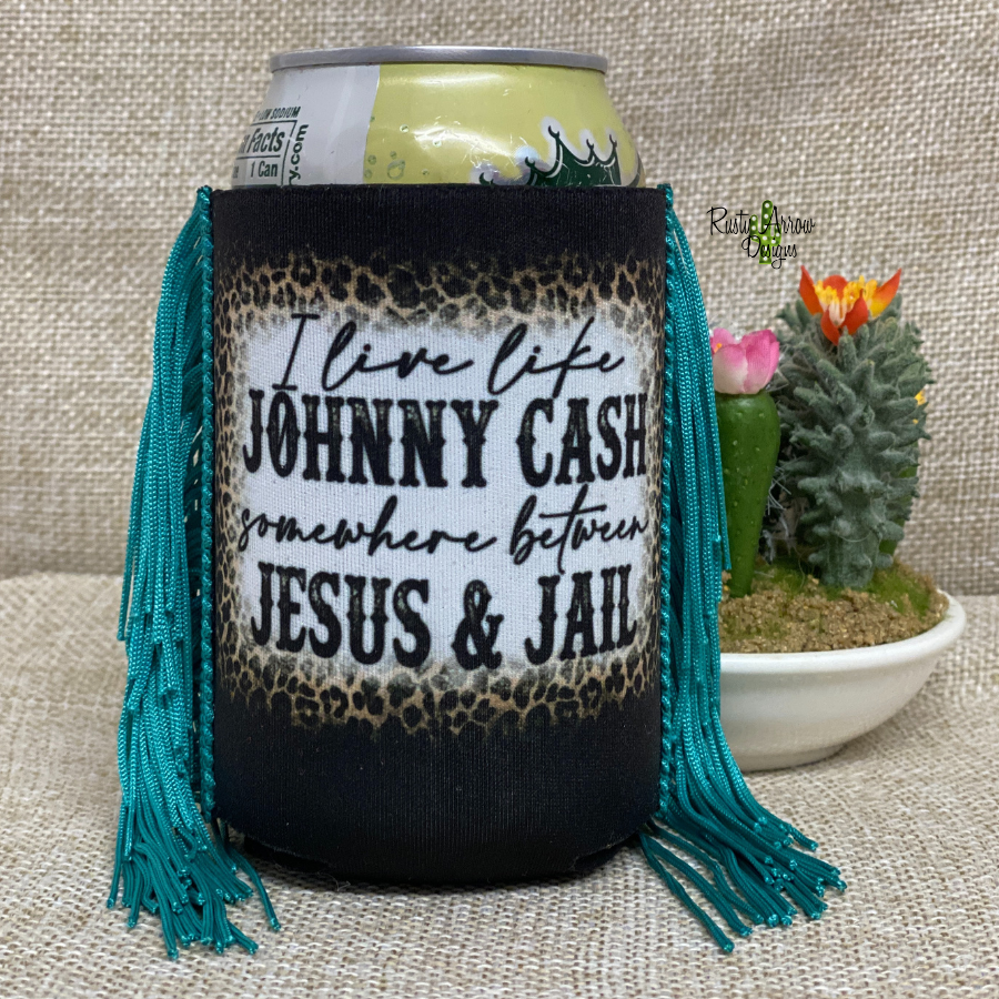 Koozie Live like Johnny with Fringe