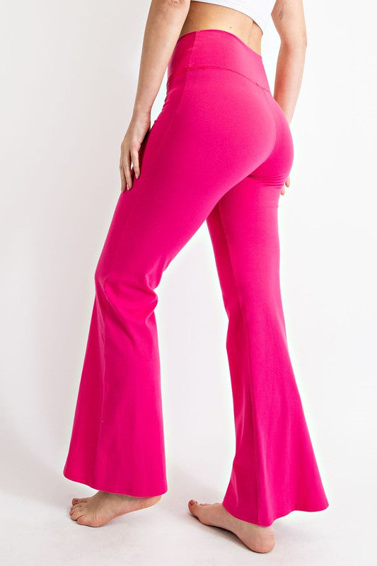 Flared Yoga Pants-Magenta