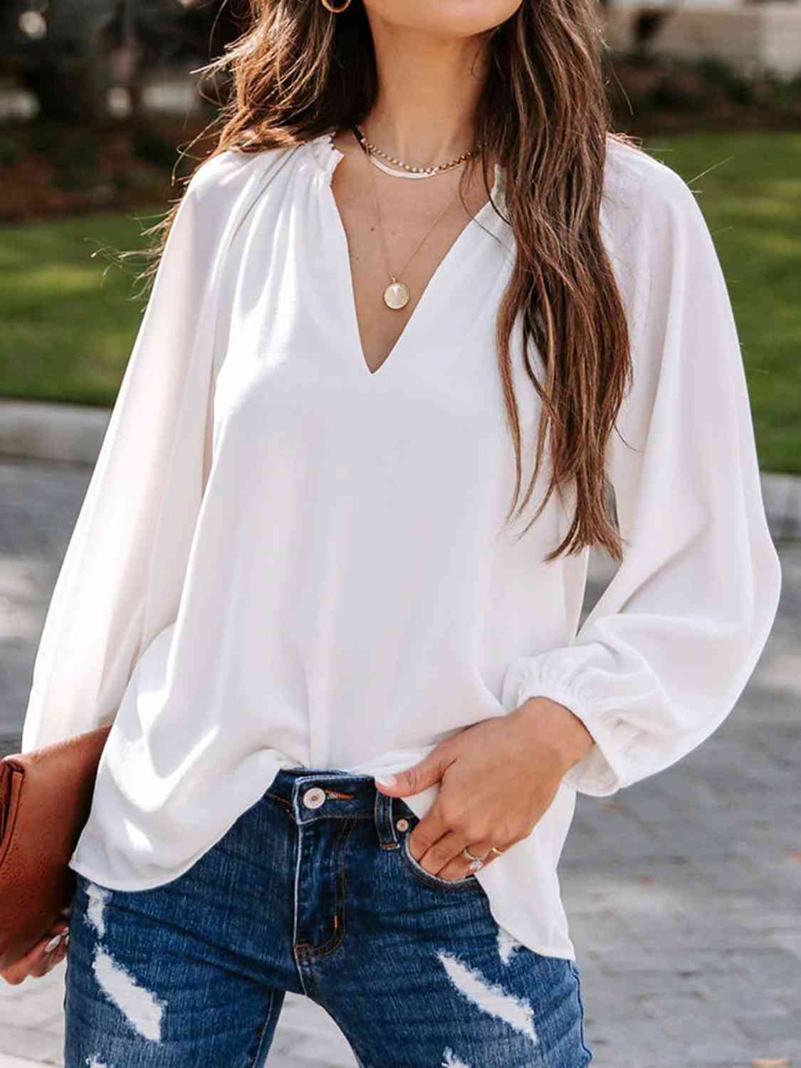 Chic V-Neck Blouse