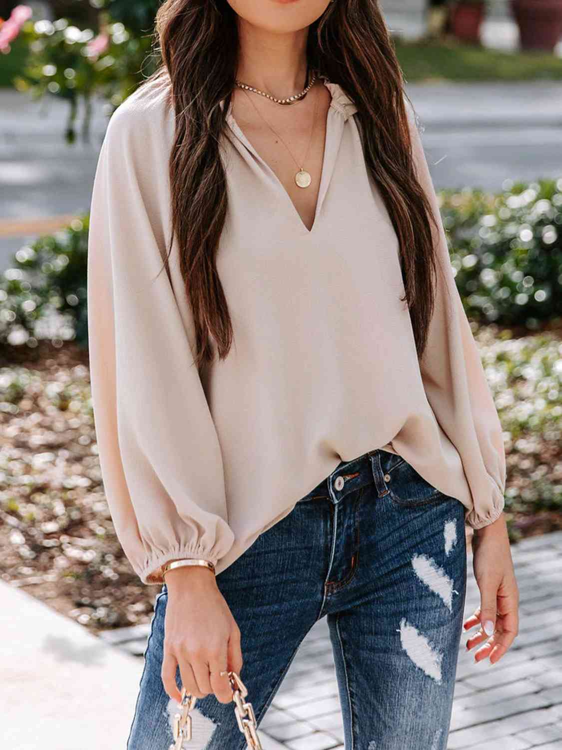 Chic V-Neck Blouse