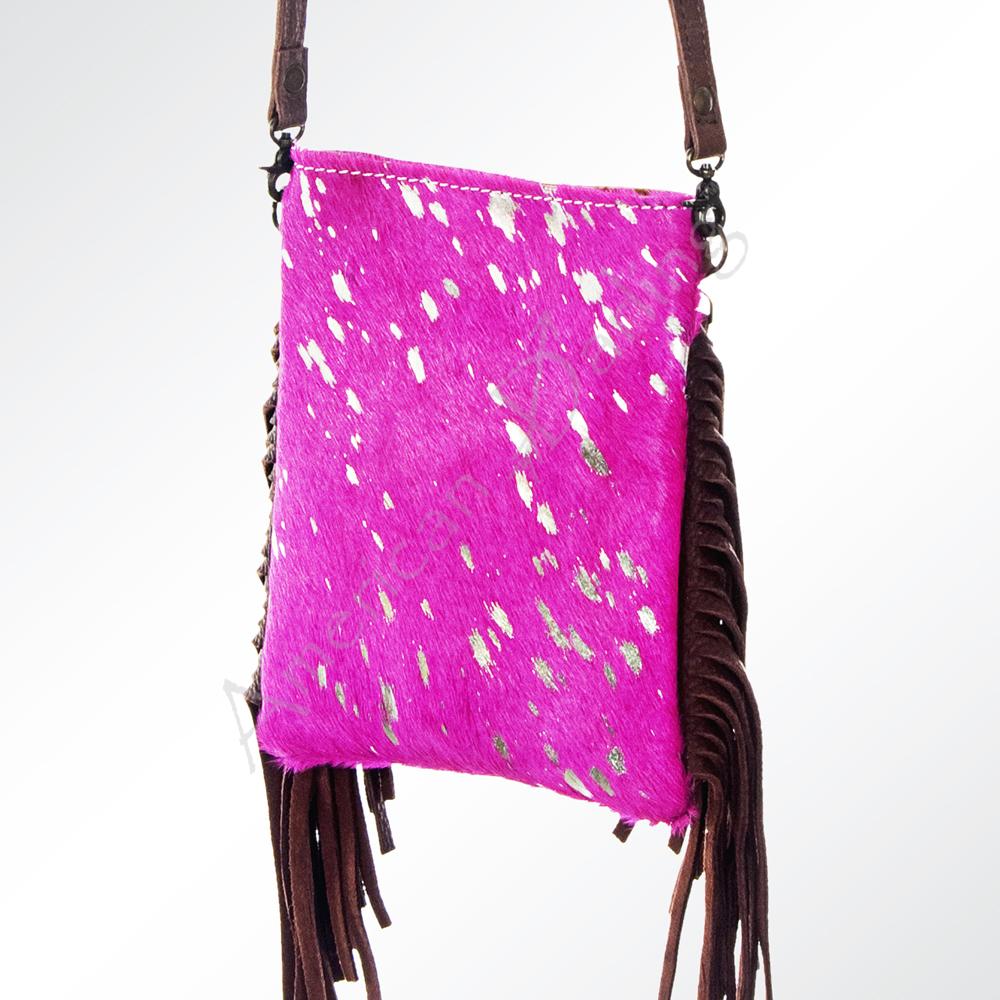 American Darling Fuchsia Pink Crossbody with Fringe