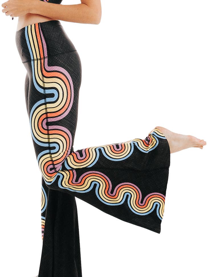 Double Rainbow Printed Bell Bottoms