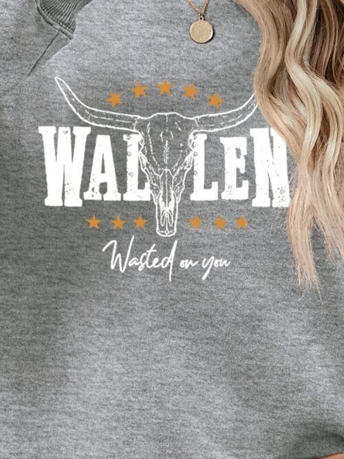 Wallen Graphic Round Neck Sweatshirt