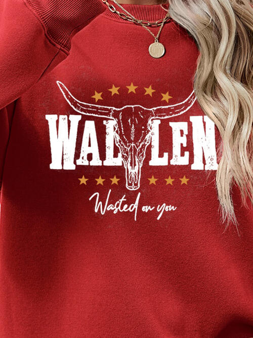 Wallen Graphic Round Neck Sweatshirt